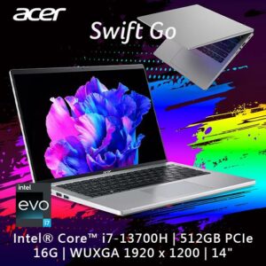 ACER Swift GO SFG14-71T-70D9 銀(i7-13700H/16G/512G PCIe/W11/WUXGA/14)高價收購